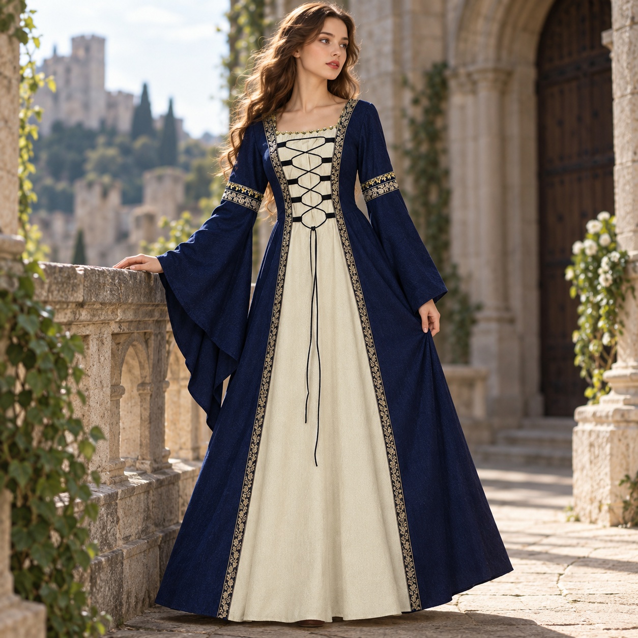 Dresses - Bell Sleeve Long Sleeve a Line