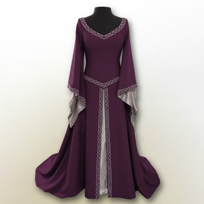 Long Sleeve Round Neck Mid Len - Dresses 评论和价格