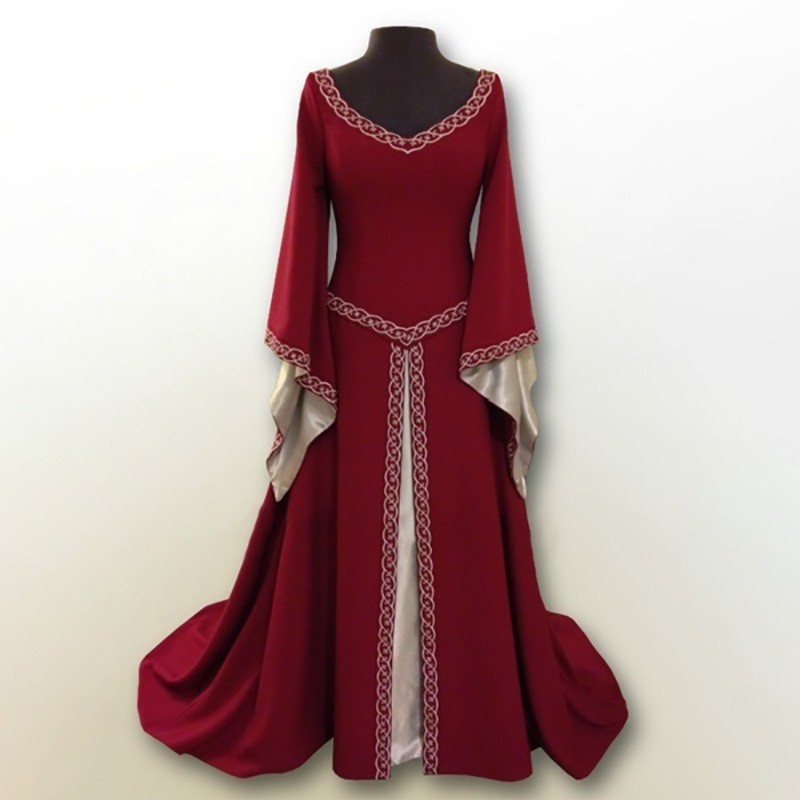 Long Sleeve Round Neck Mid Len - Dresses 评论和价格