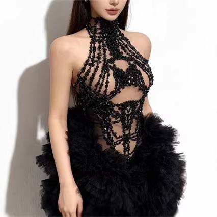 Women Mini Dress Sparkly Rhine - Sparkly Rhinestone Club Party Dress 评论和价格