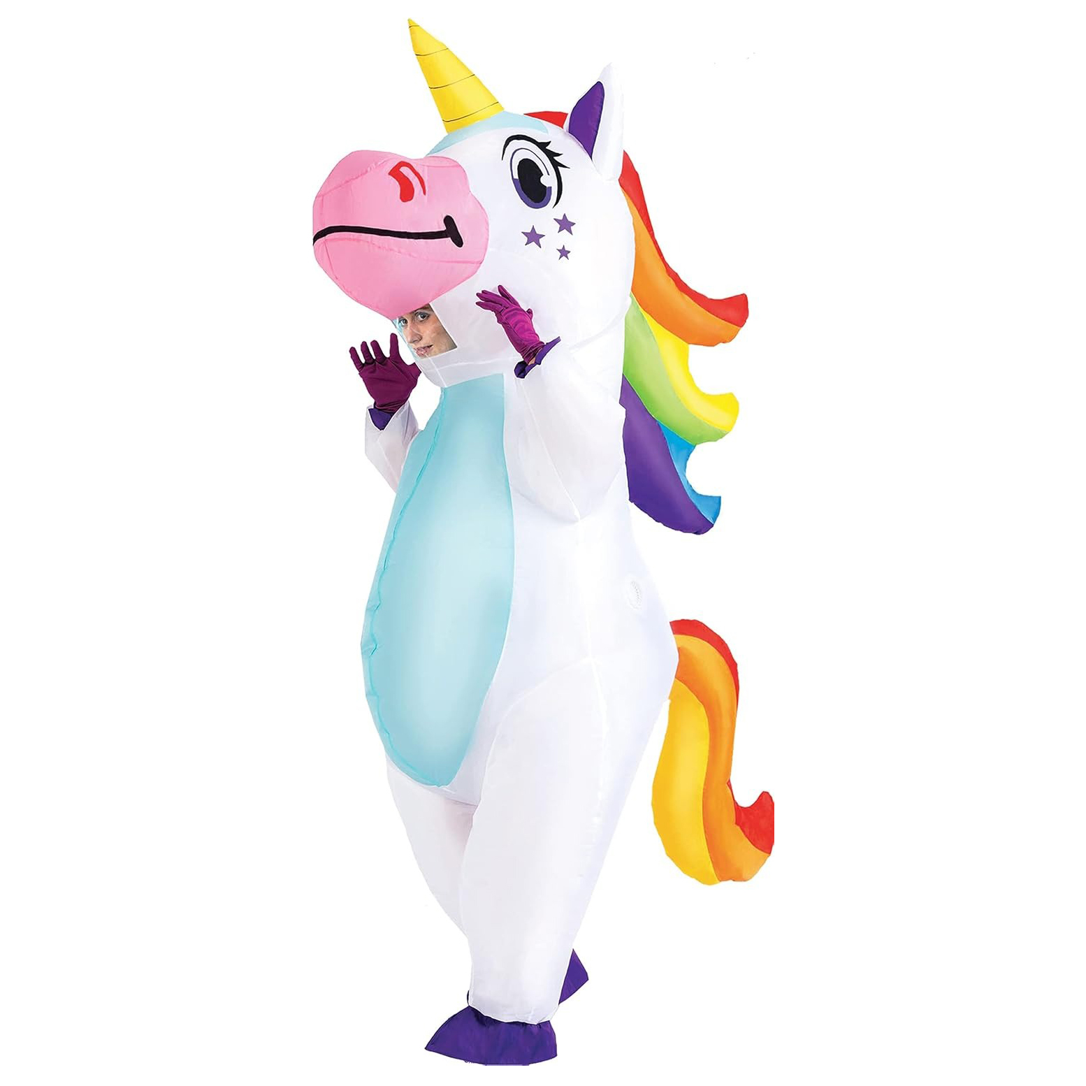Inflatable Unicorn Costume Adu - Dresses 评论和价格