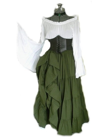 High Waist Long Sleeve Dress C - Dresses 评论和价格