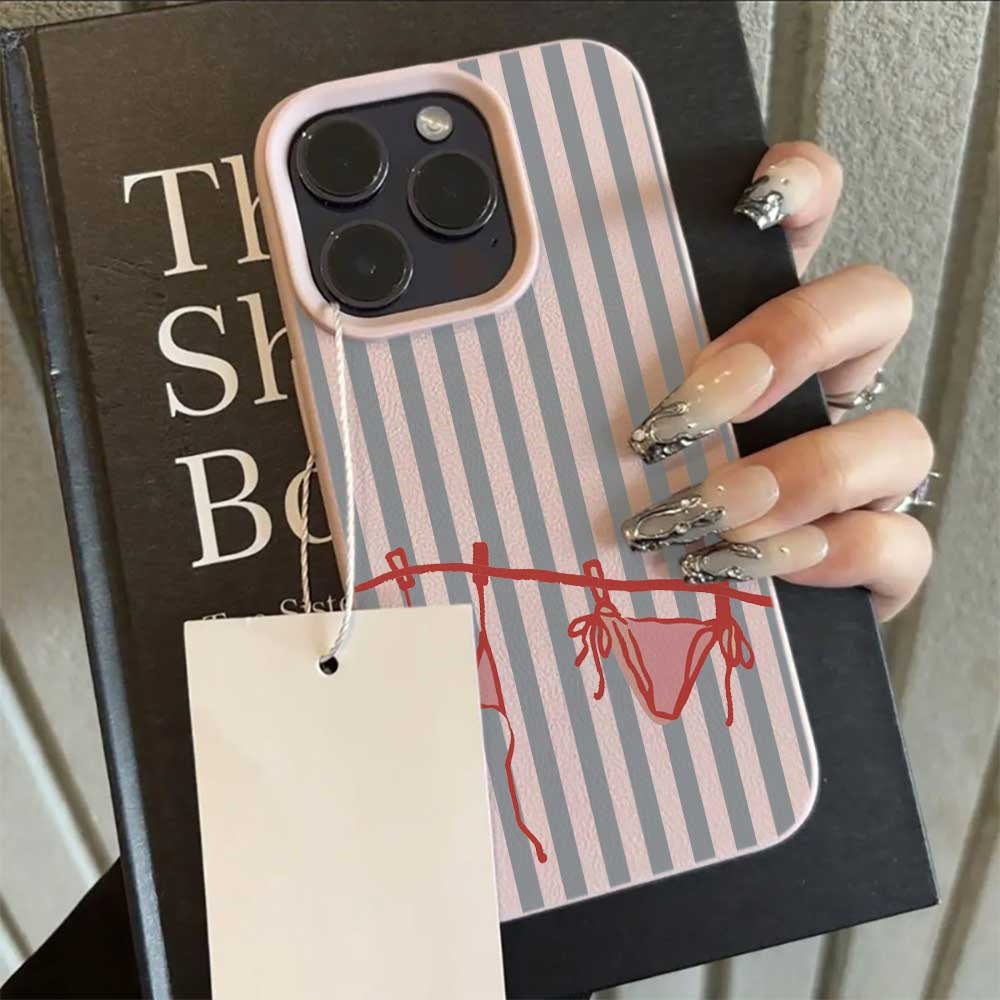 Blue White Striped Bikini Phon - Swimwear 评论和价格