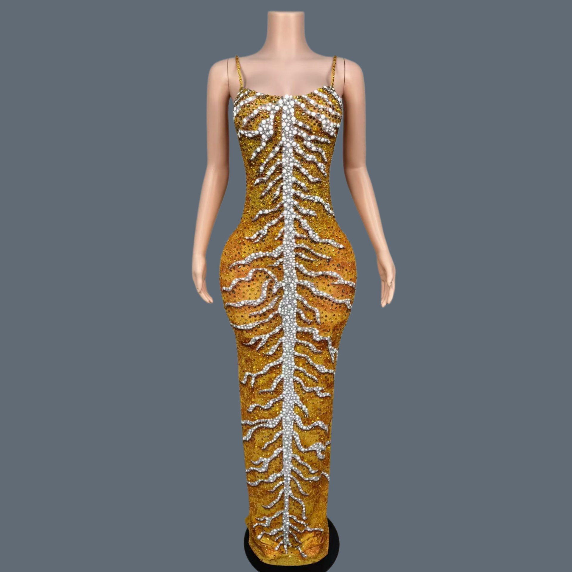 Luxury Rhinestone Sparkly Span - Sparkly Rhinestone Club Party Dress 评论和价格