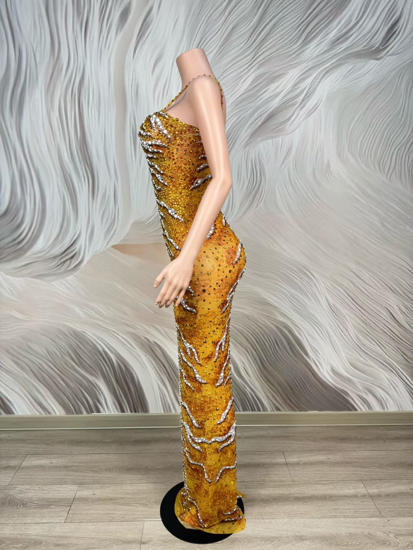 Luxury Rhinestone Sparkly Span - Sparkly Rhinestone Club Party Dress 评论和价格