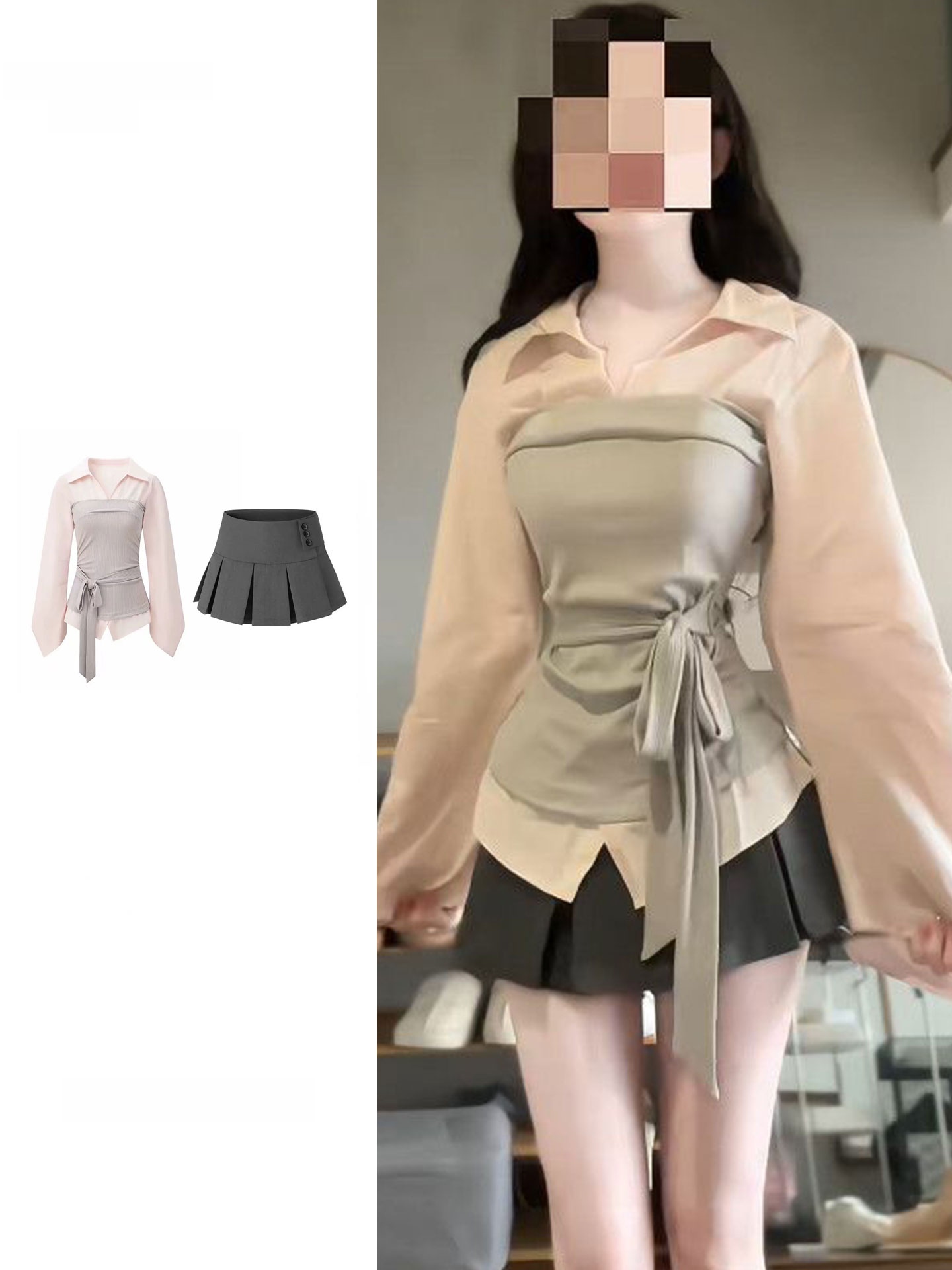 Women's plus Size Korean Style - Korean Style A Line Shirt Dress 评论和价格