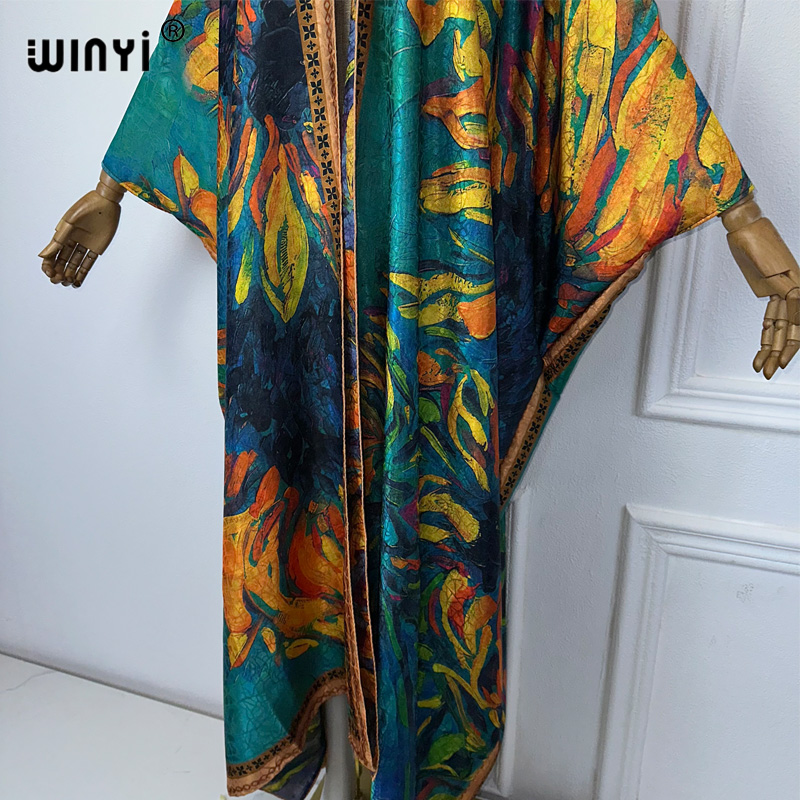 WINYI high quality boho print  - Boho Summer Beach Maxi Dress 评论和价格