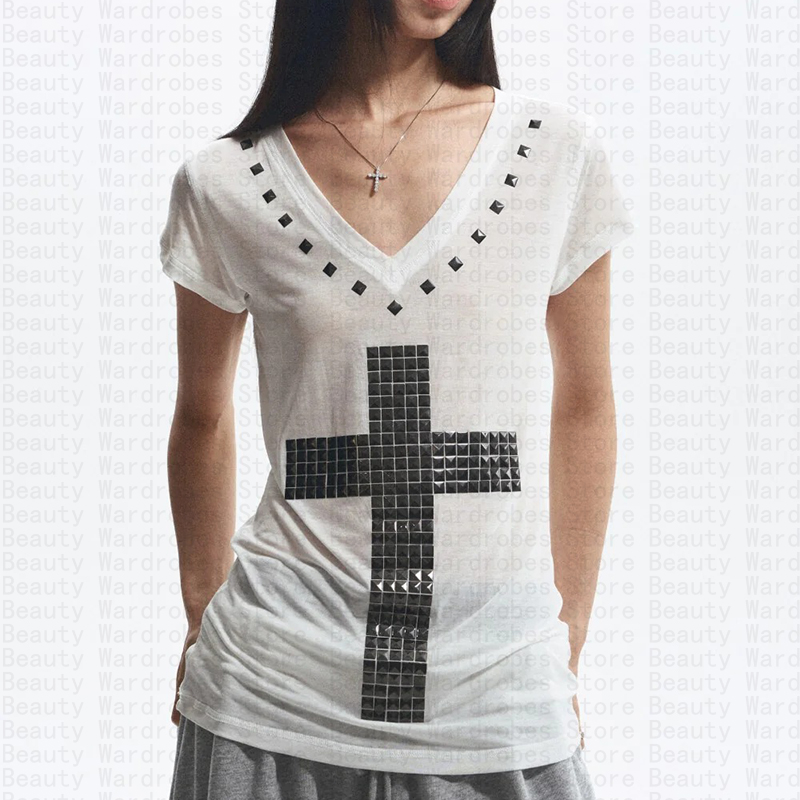 Rock Goth Unique Top Y2k Crop  - Y2K Graphic Baby Tee Crop 评论和价格